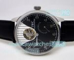 IWC Schaffhausen 7 Days Black & Silver Dial Silver Bezel Watch